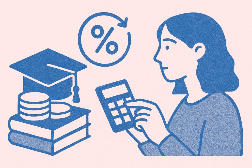 rente studieschuld per maand of jaar