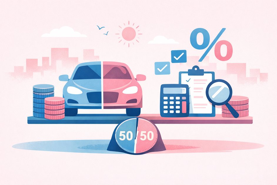 auto kopen 50/50 deal zonder rente
