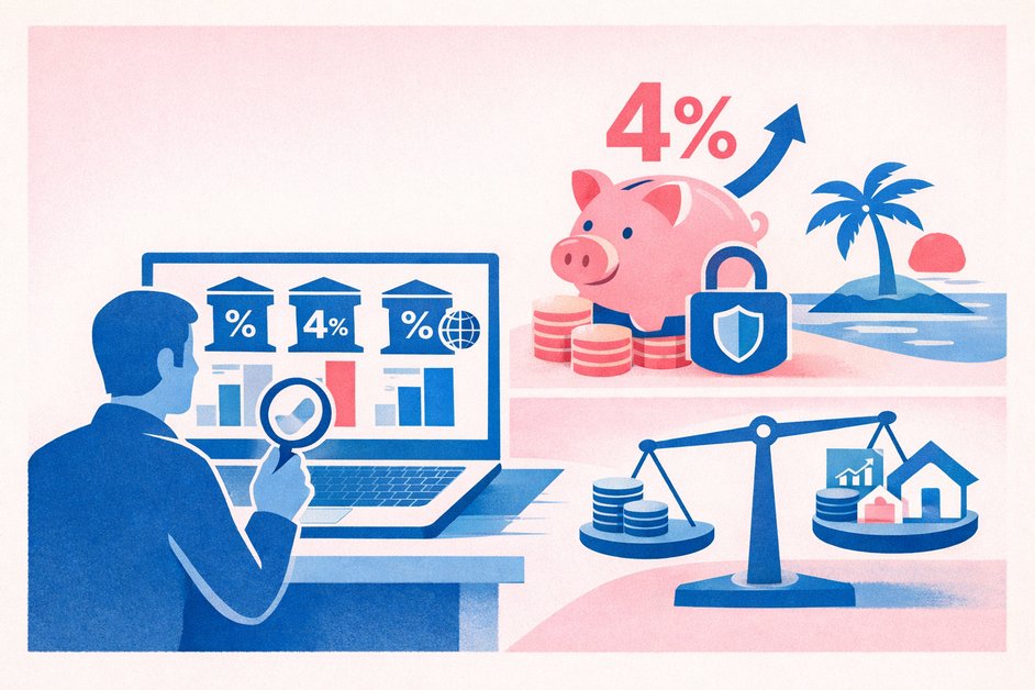 welke bank geeft 4% rente?
